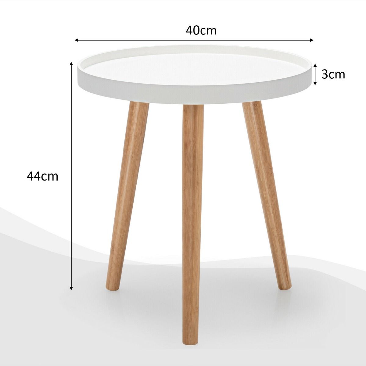 Round Wooden Tripod Coffee Table